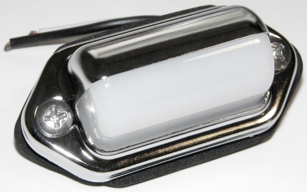 LICENSE PLATE LIGHT WHITE LENS HOT RAT ROD CUSTOM STREET LOWRIDER VW